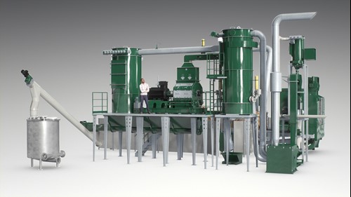 Straw to biogas hammermill